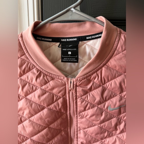 Nike Women's Aerolayer Blush Pink Running Quilted Vest - Picture 2 of 7